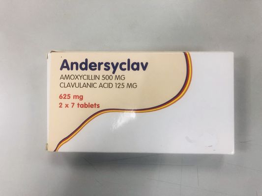 Amoxicilline et acide clavulanique comprimés de potassium 500 mg + 125 mg BP