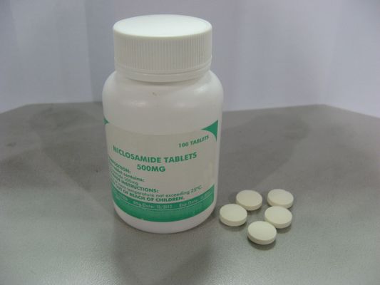 Niclosamide comprimés 500 mg Médicaments anthelminthiques 100 pièces par flacon