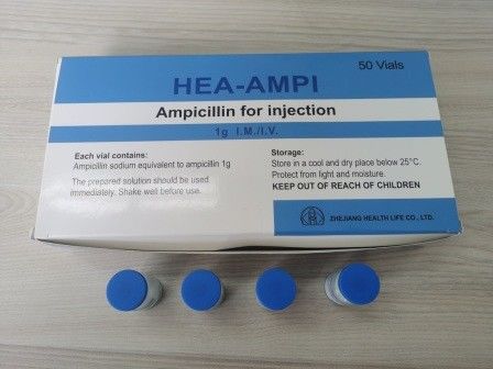 Ampicilline poudre de sodium injectable 1.0g Antibiotiques 3 ans