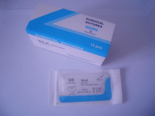 Tissus en soie stérile non absorbable tissés en polyester tissés pour chirurgie
