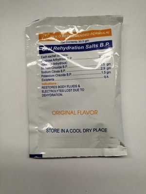 Sels de réhydratation orale 30gm Médicaments pharmaceutiques 100 sachets / boîte