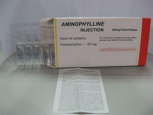 Injection d' aminophylline 250 mg / 10 ml Médicaments bronchodilatateurs BP / USP