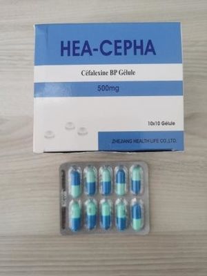 Céphalexine en capsules 250MG 500MG BP / USP Antibiotiques