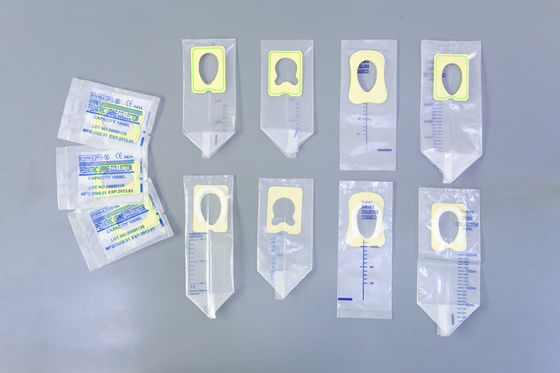 Produits médicaux à usage unique Sac d' urine 2000 ml avec vis, poussée, vanne transversale