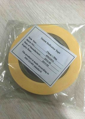 Tape d'indicateur de stérilisation par vapeur en autoclave médicale 19 mm * 50 m