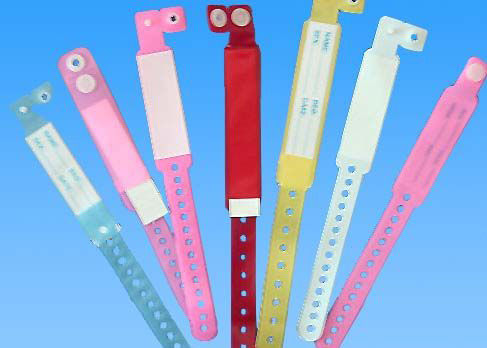 Bracelet d'identification en PVC à usage unique pour adultes et enfants