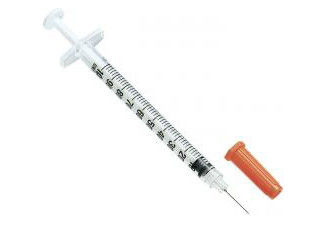 0.5ML 1ML Seringues d'insuline jetables avec aiguille fixe dans un emballage en ampoules
