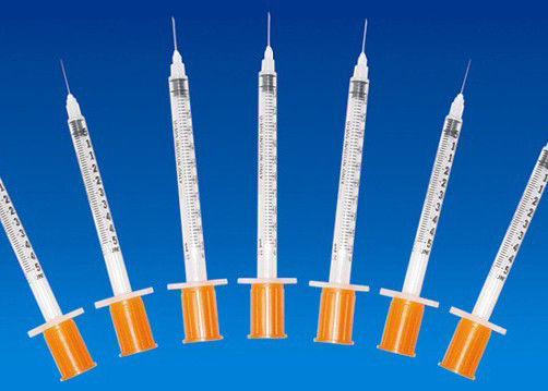 0.5ML 1ML Seringues d'insuline jetables avec aiguille fixe dans un emballage en ampoules