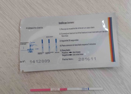 10 à 20 minutes Test rapide de HCG en bande / en milieu de la période de grossesse