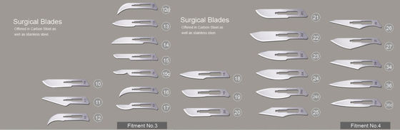 Blade de scalpel chirurgical en acier inoxydable / équipement chirurgical médical