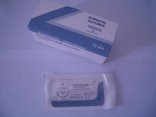 Aiguille de suture chirurgicale en polypropylène de nylon monofilament non absorbable 75 cm