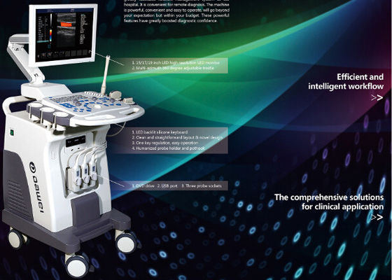 Scanner à ultrasons agréé CE / ISO équipement chirurgical médical avec doppler couleur